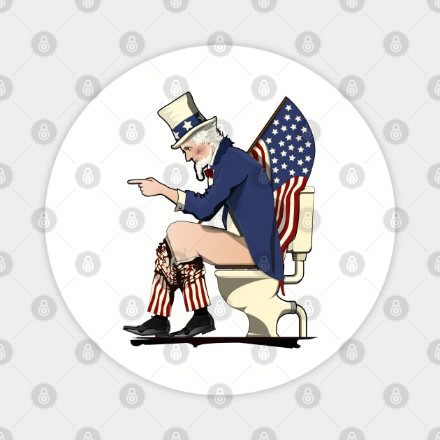 Uncle Sam on the Toilet Magnet by InTheWashroom